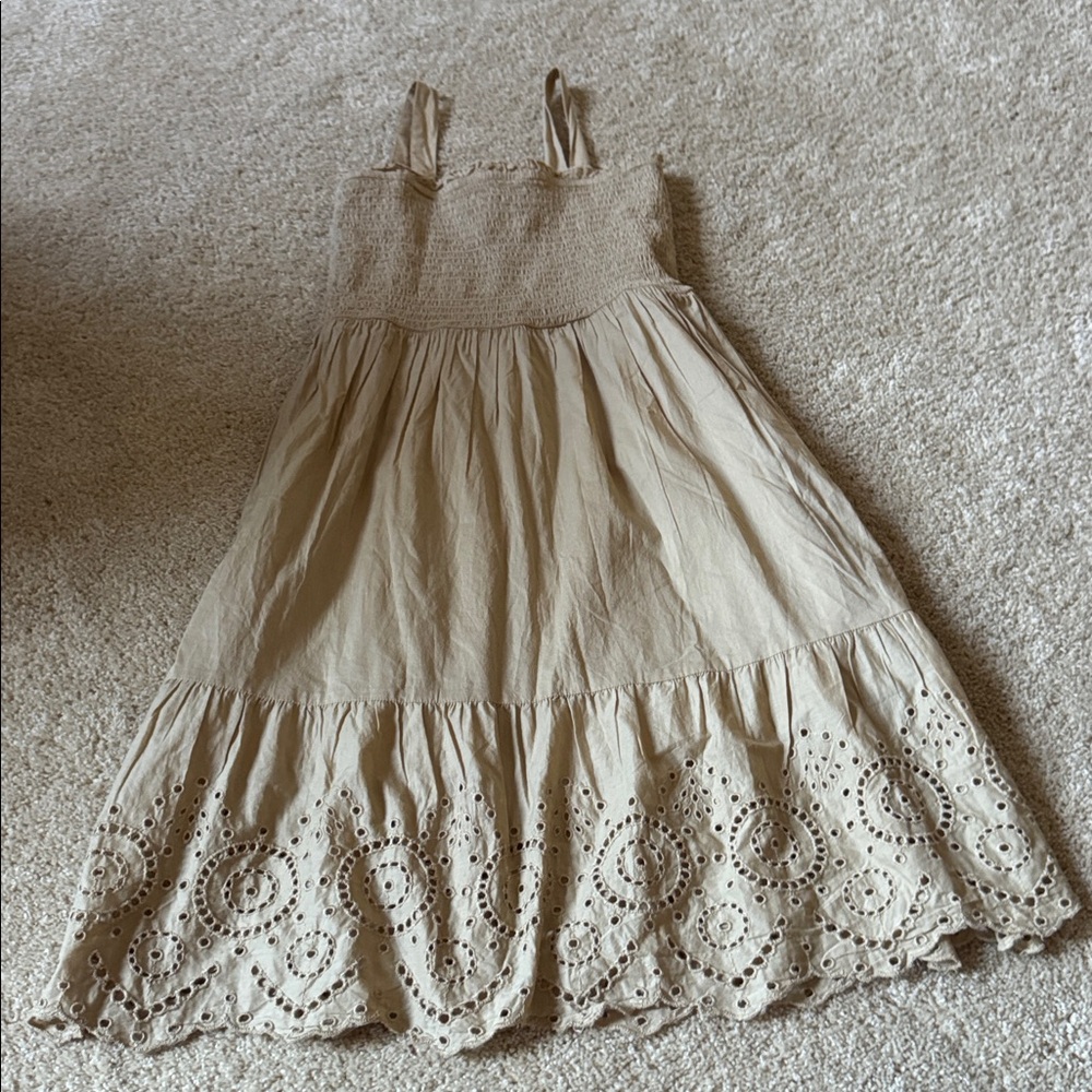 GAP Kids Tan Smocked Dress